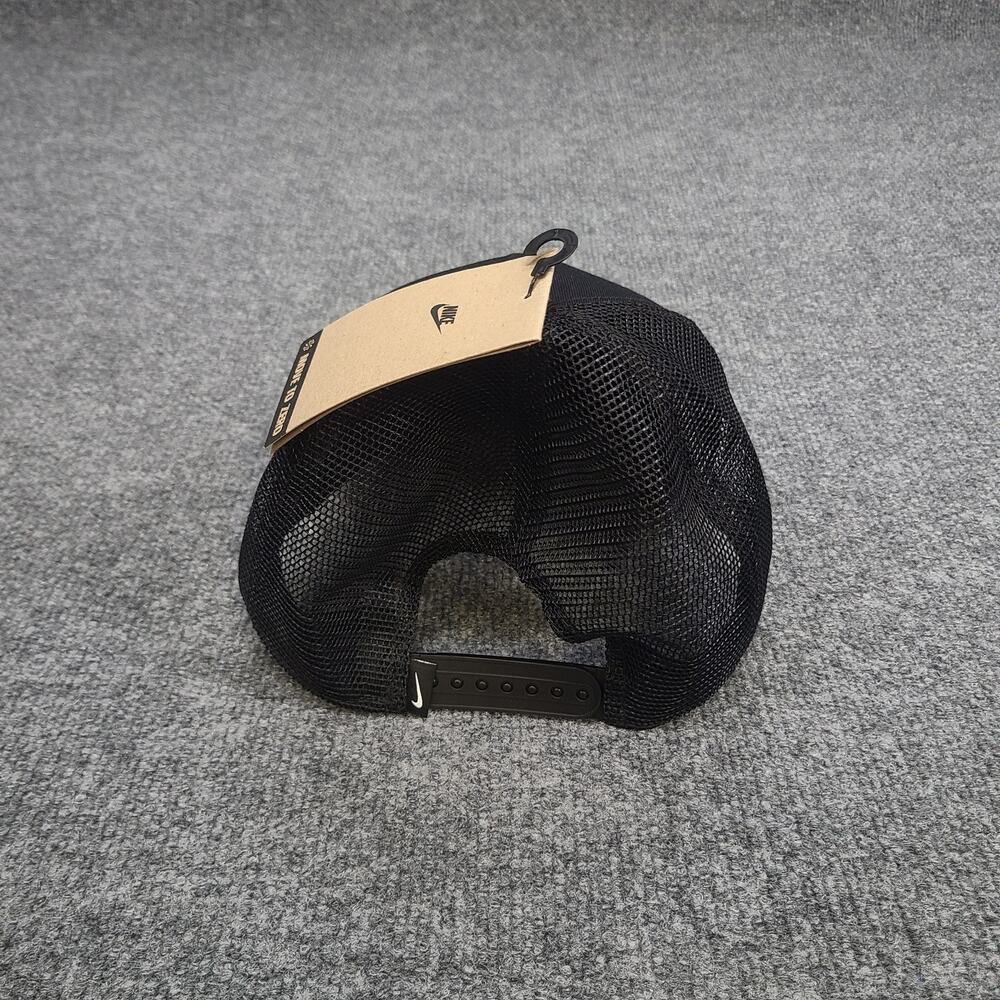 Nike Hat Rise Cap Snapback M/L Black Structured Trucker Adult Unisex II1314 010 - Picture 7 of 11